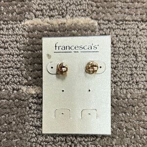 Francesca's Shimmering Gold Stud Earrings
